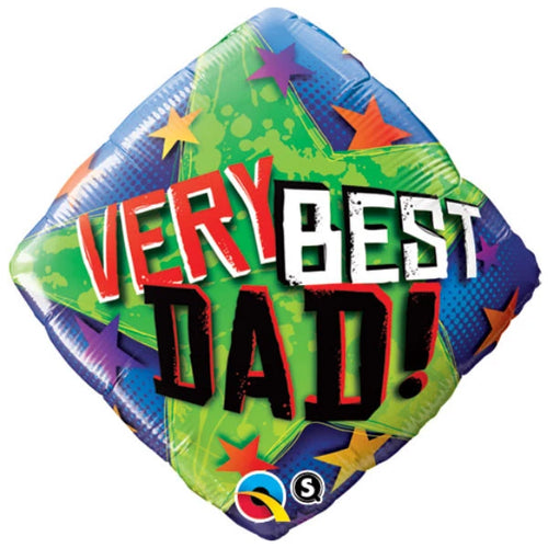 18"/ 46cm VERY BEST DAD! DIAMOND FOIL BALLOON