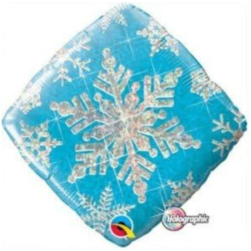 18"/ 46cm SNOWFLAKE SPARKLES DIAMOND FOIL BALLOON
