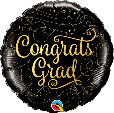 18"/ 46cm CONGRATS GRAD ROUND FOIL BALLOON
