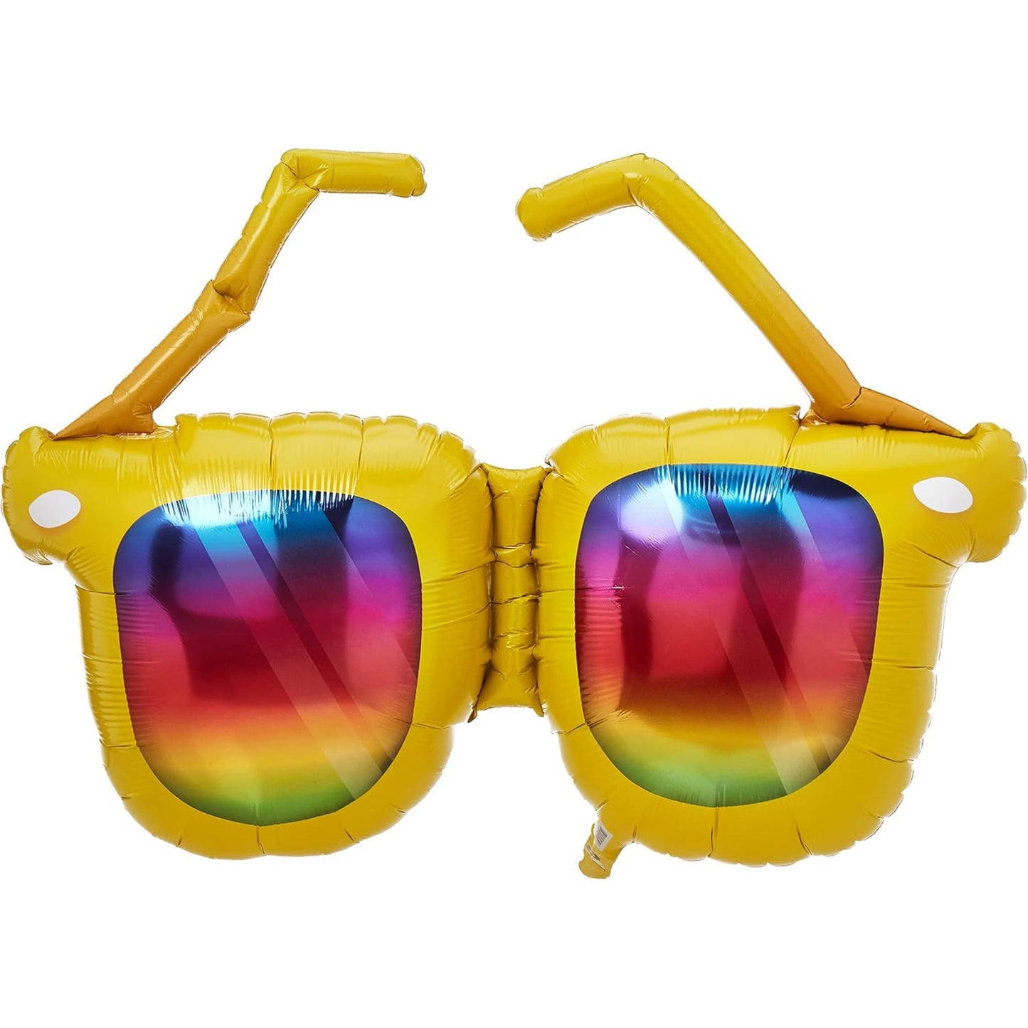 42"/ 107cm RAINBOW STRIPED SUNGLASSES SUPERSHAPE FOIL BALLOON