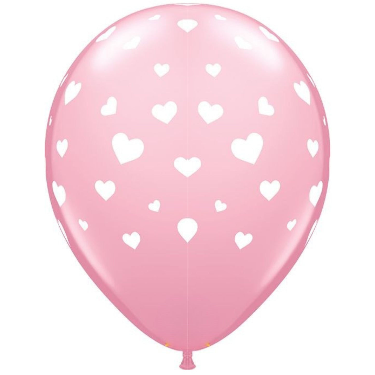 11"/ 28cm PINK HEARTS SINGLE LATEX BALLOON