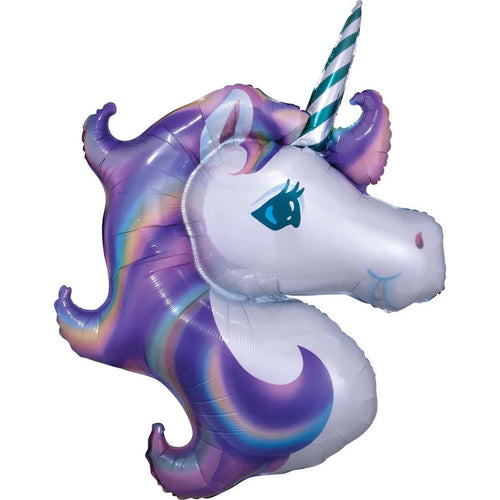 33"/ 83cm PINK & PURPLE UNICORN SUPERSHAPE FOIL BALLOON