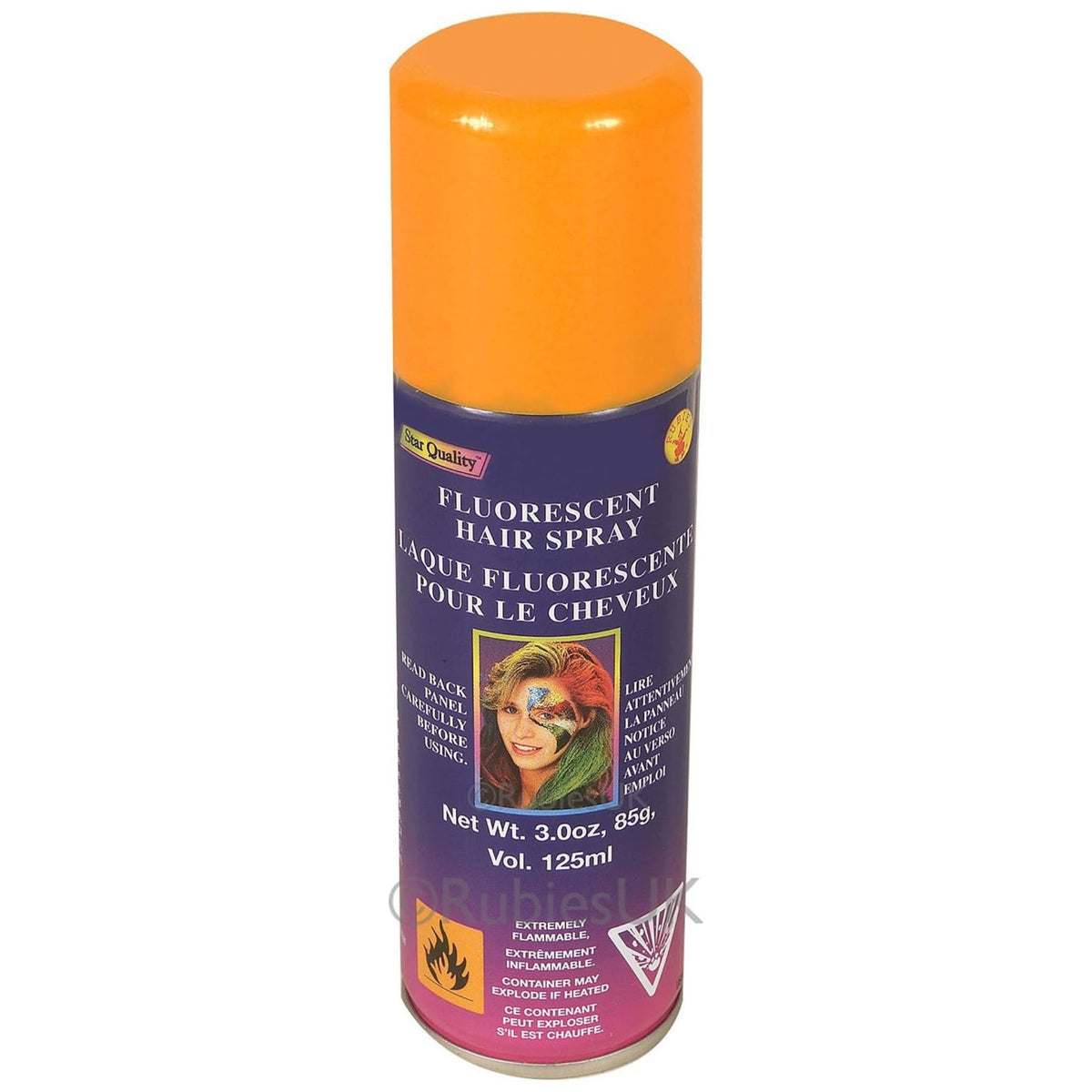 FLUORESCENT ORANGE TEMPORARY HAIR SPRAY (125ml)