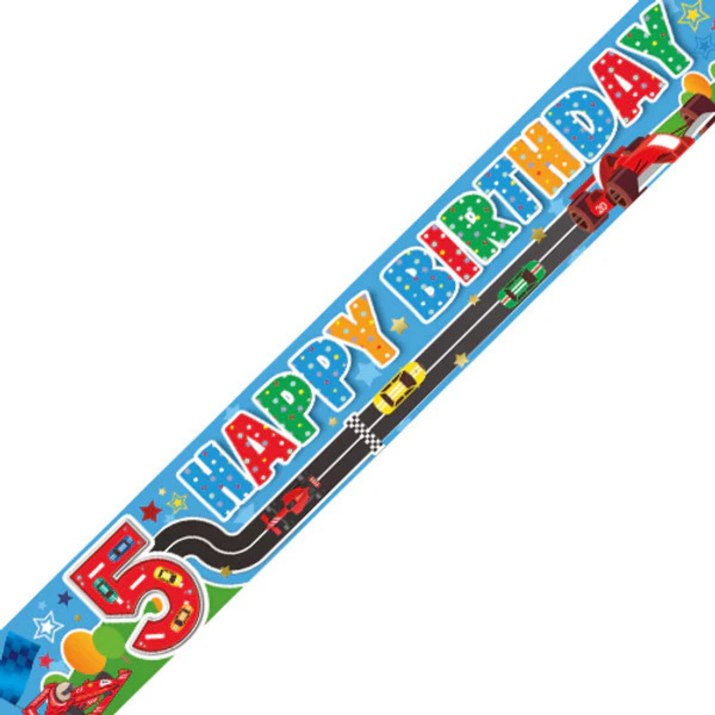 9ft / 2.7m BOYS 5TH BIRTHDAY BANNER