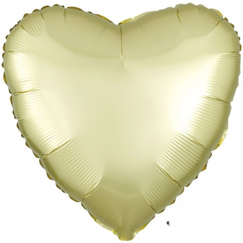 PASTEL YELLLOW (SATIN LUXE) HEART (18"/ 46cm)