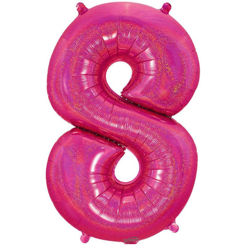 HOLOGRAPHIC PINK '8' (34"/ 86cm)