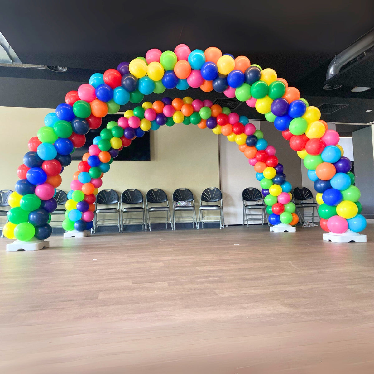 Double Arch in Assorted Bright Colours in Random Design