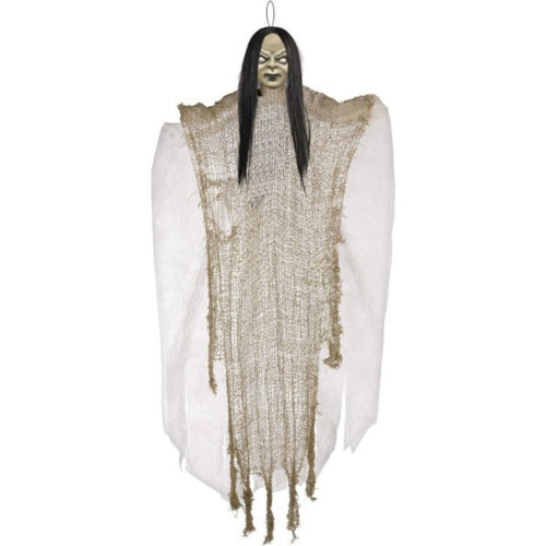 CREEPY GHOST GIRL HANGING DECORATION (1.2m)