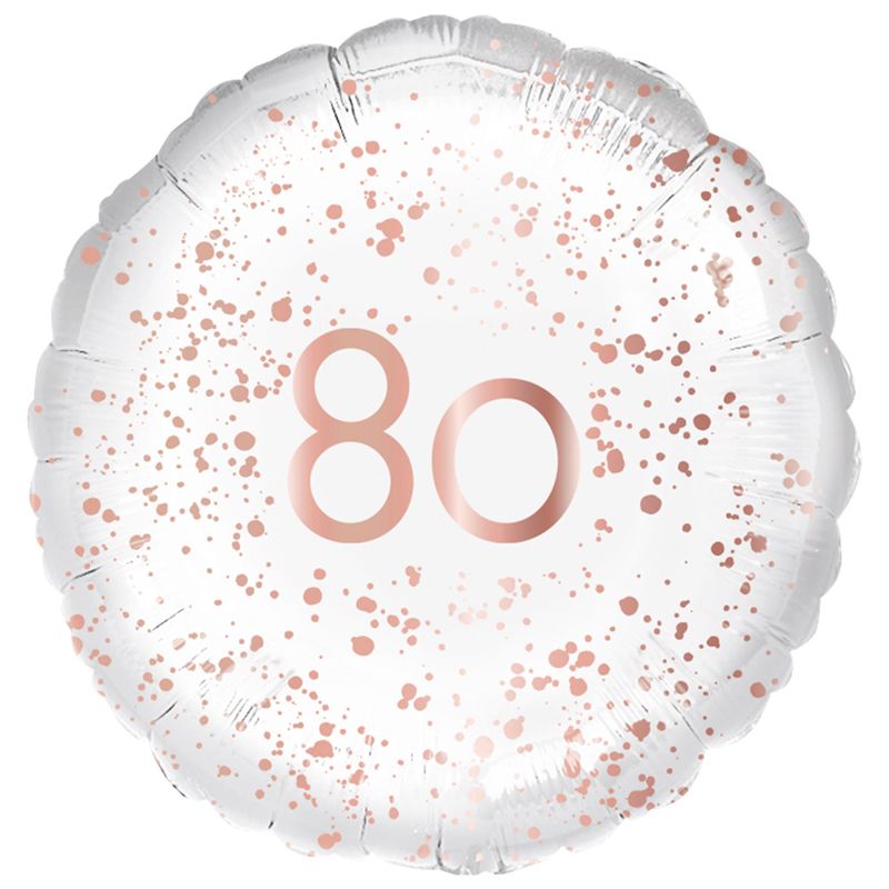 18"/ 46cm ROSE GOLD 80 ROUND FOIL BALLOON
