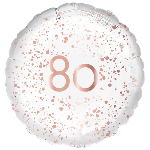 18"/ 46cm ROSE GOLD 80 ROUND FOIL BALLOON