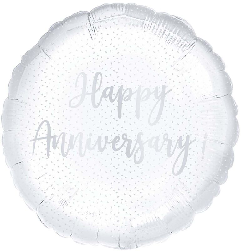 18"/ 46cm ANNIVERSARY ROUND FOIL BALLOON