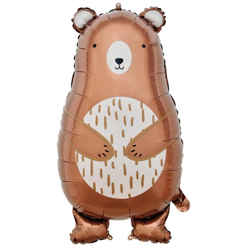 25"/ 64cm LARGE BROWN BEAR SUPERSHAPE FOIL BALLOON