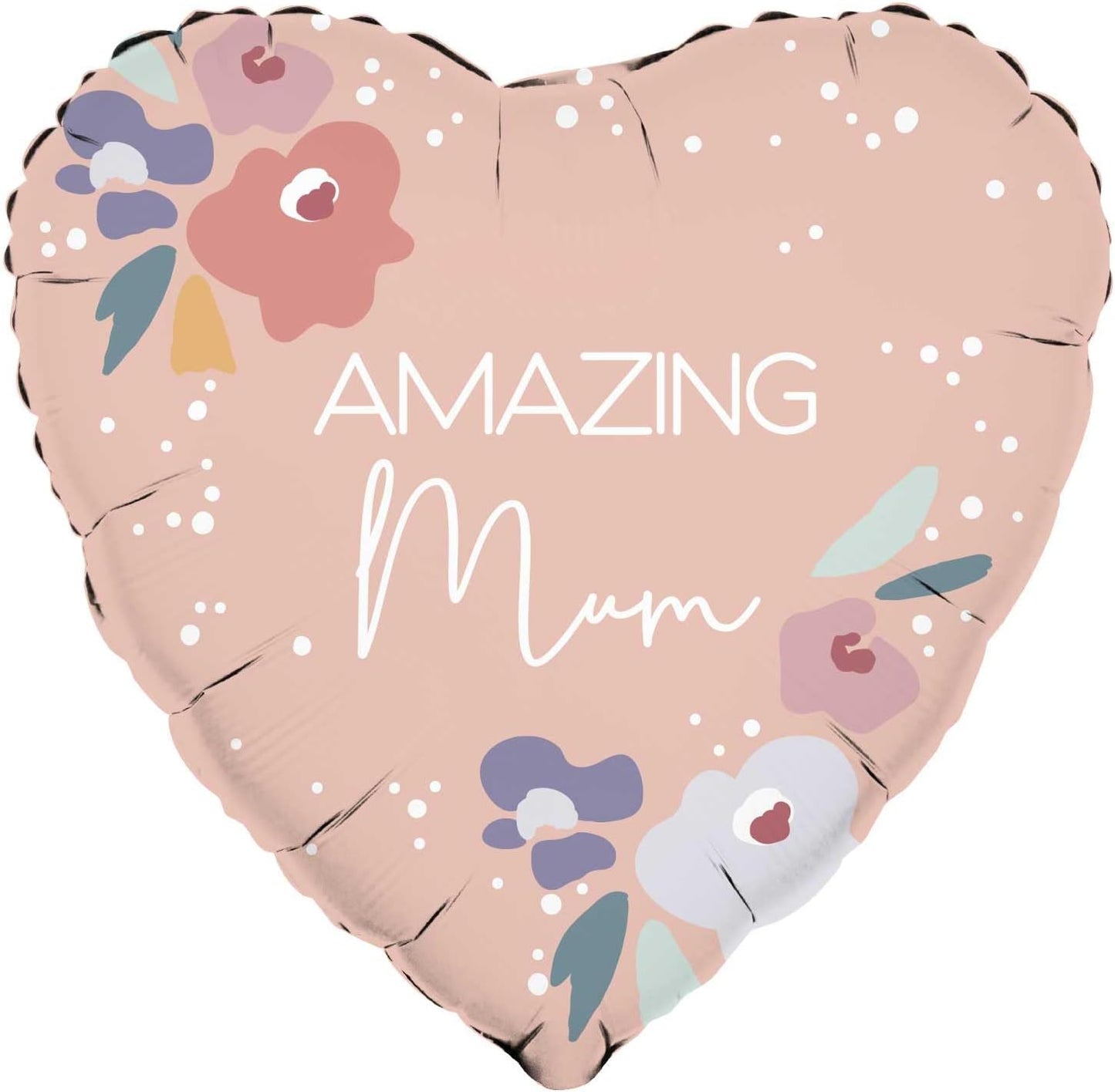 31"/ 79cm AMAZING MUM SATIN LUXE GIANT HEART SHAPE FOIL BALLOON