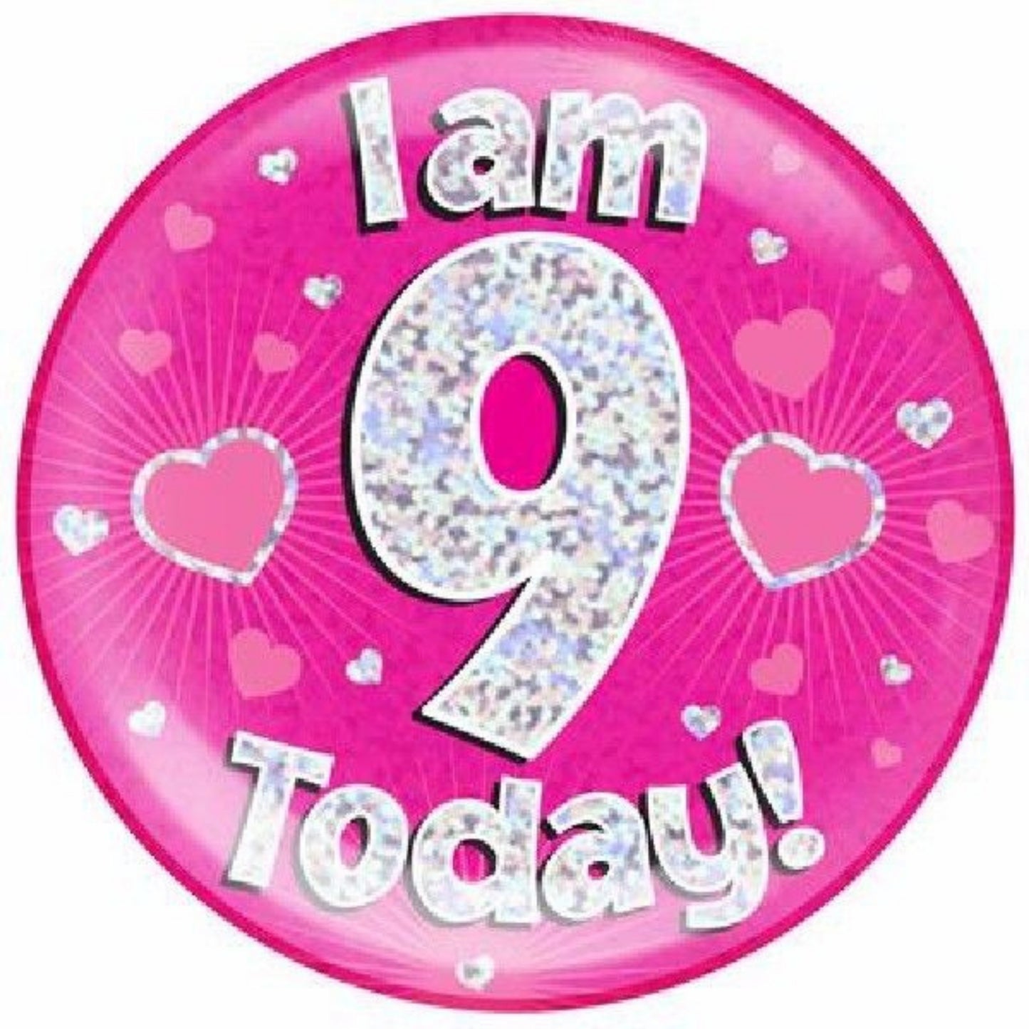 6"/ 14.5cm 9 TODAY PINK JUMBO BADGE