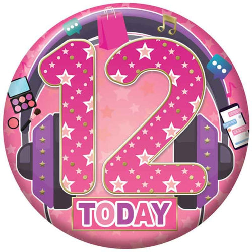 2.4"/ 6cm 12 TODAY GIRLS BADGE