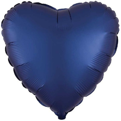 NAVY (SATIN LUXE) HEART (18"/ 46cm)