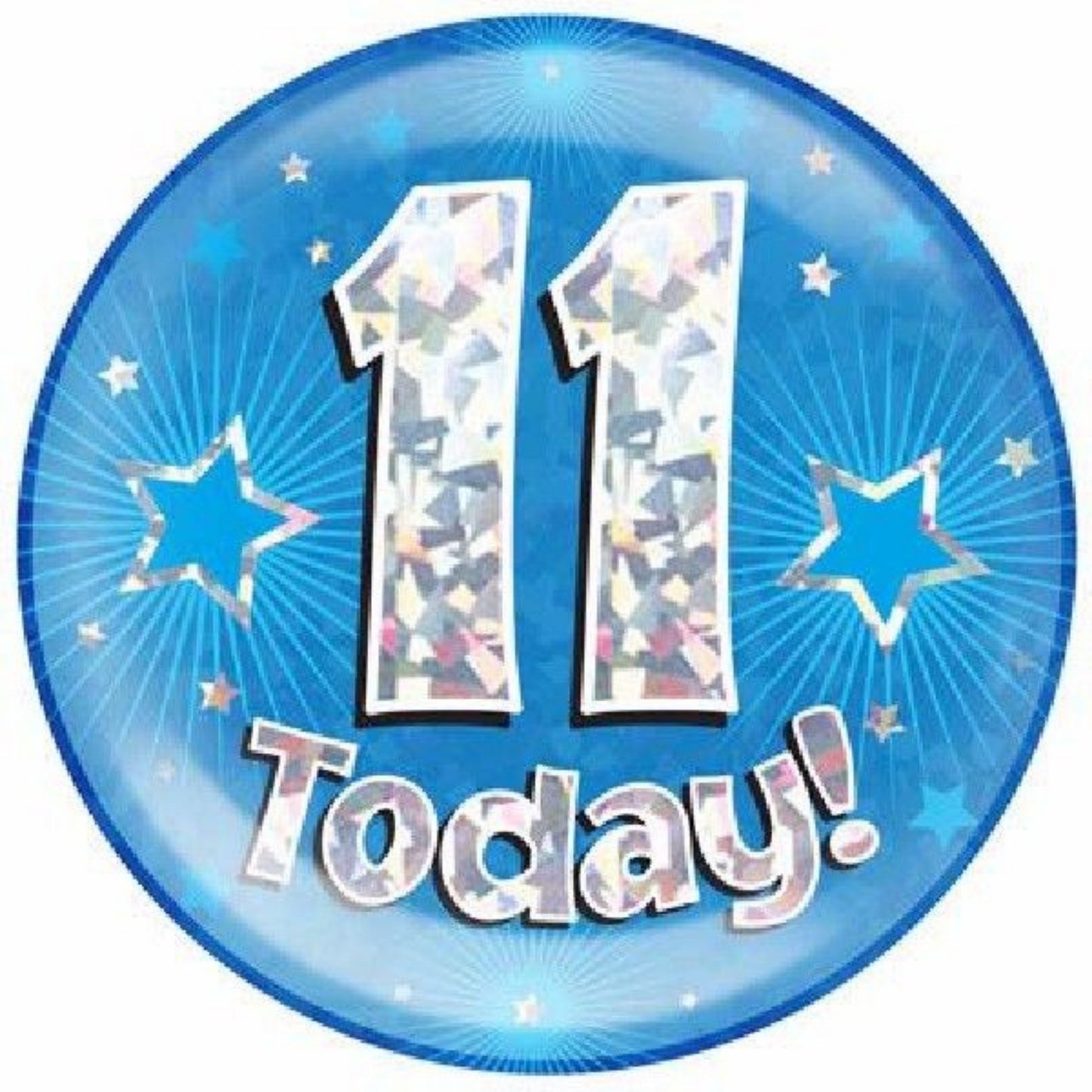 6"/ 14.5cm 11 TODAY BLUE JUMBO BADGE