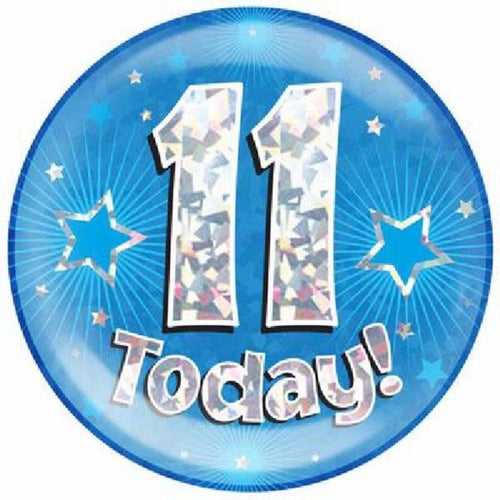 6"/ 14.5cm 11 TODAY BLUE JUMBO BADGE
