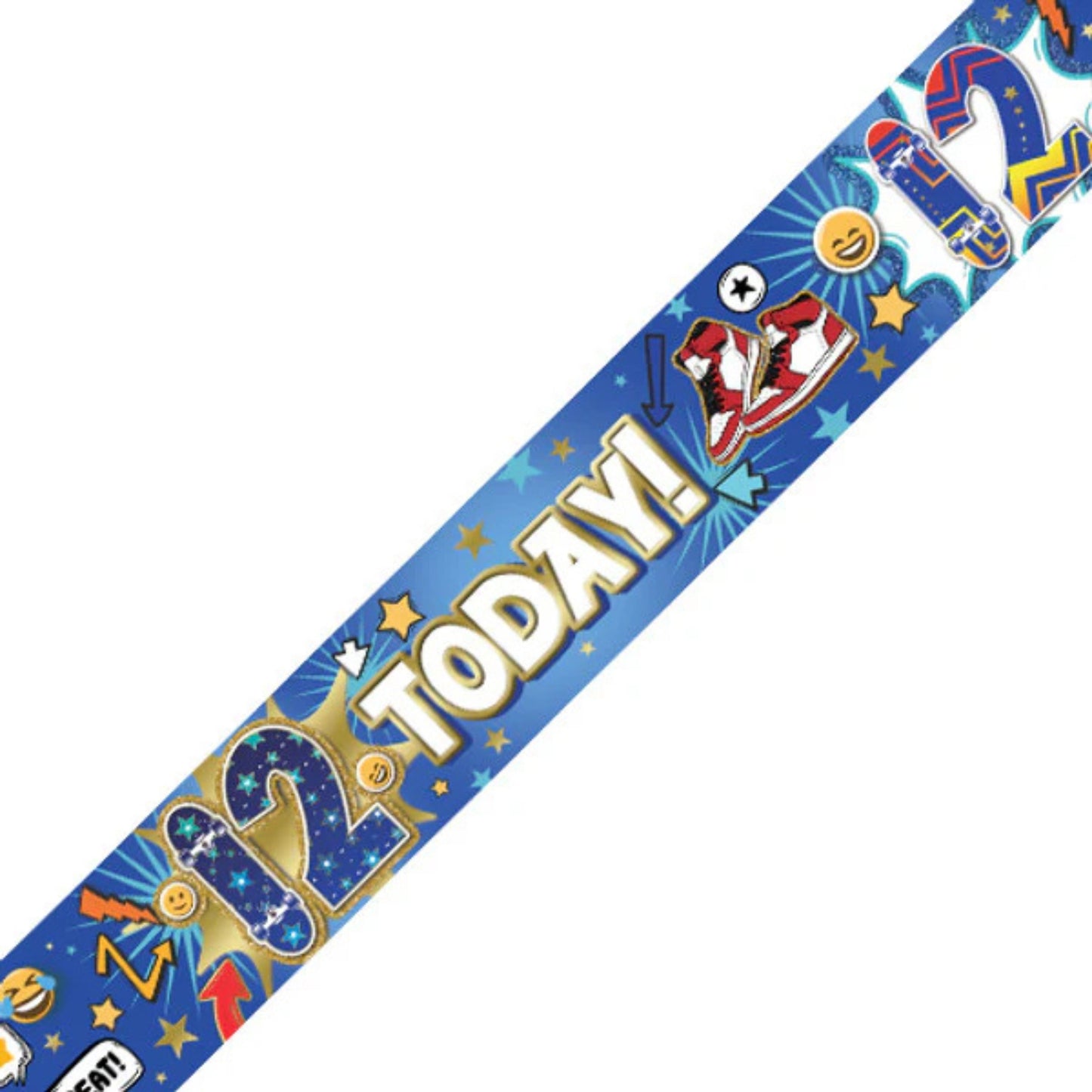 9ft / 2.7m BOYS 12TH BIRTHDAY BANNER