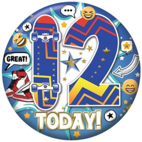 2.4"/ 6cm 12 TODAY BOYS BADGE