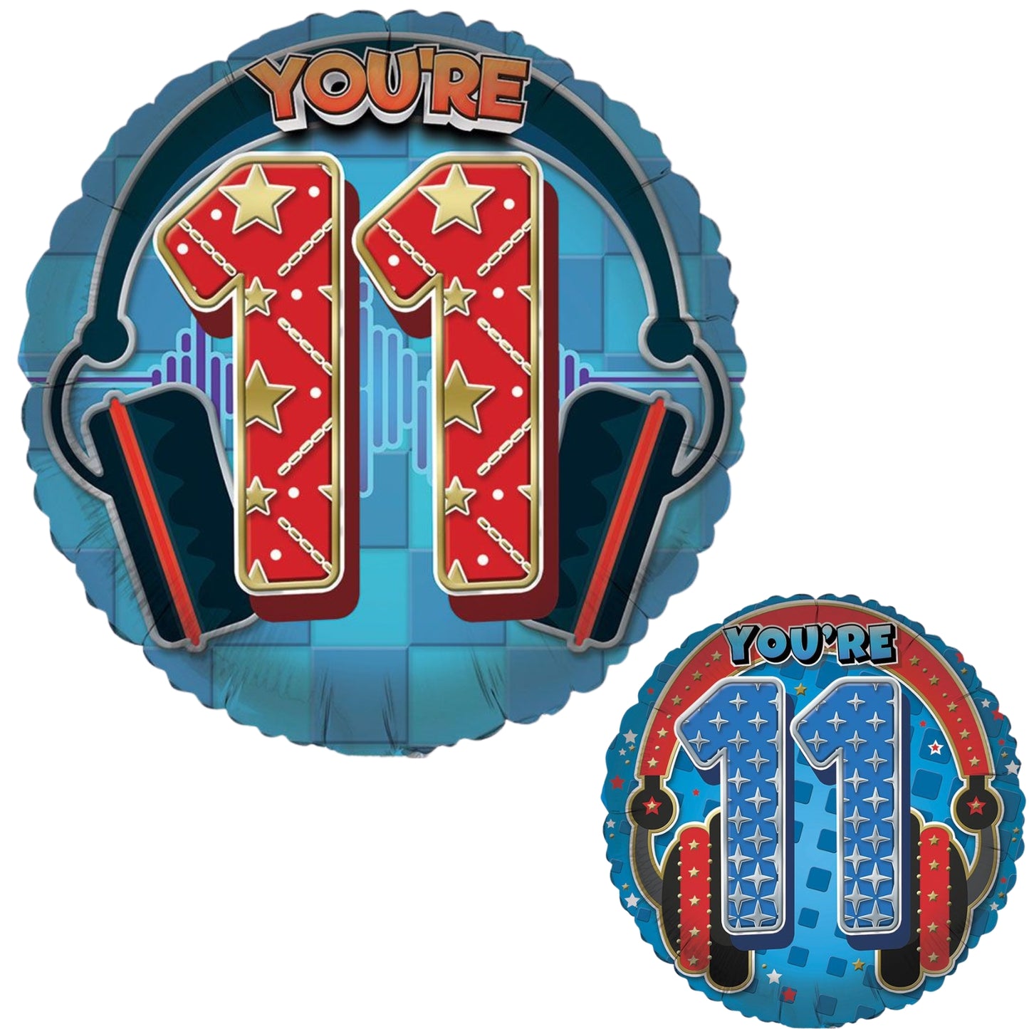 18"/ 46cm AGE 11 MALE DOUBLE-SIDED ROUND FOIL BALLOON