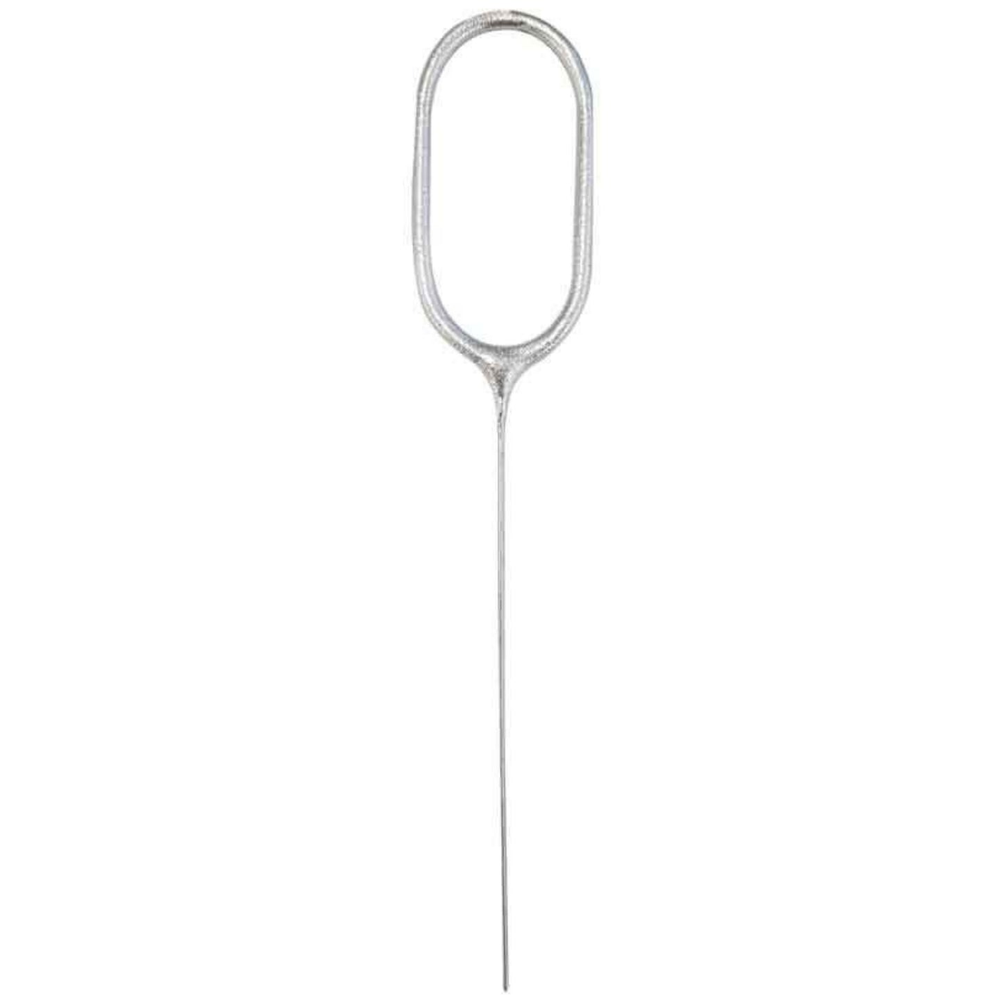 7"/ 18cm NUMERAL 0 SILVER GLITZ SPARKLER CANDLE