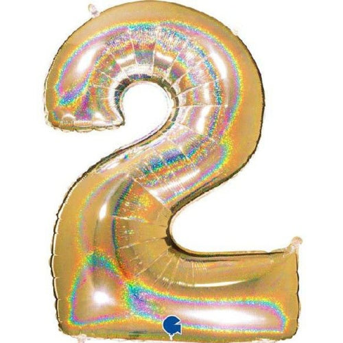 HOLOGRAPHIC GOLD '2' (40"/ 102cm)