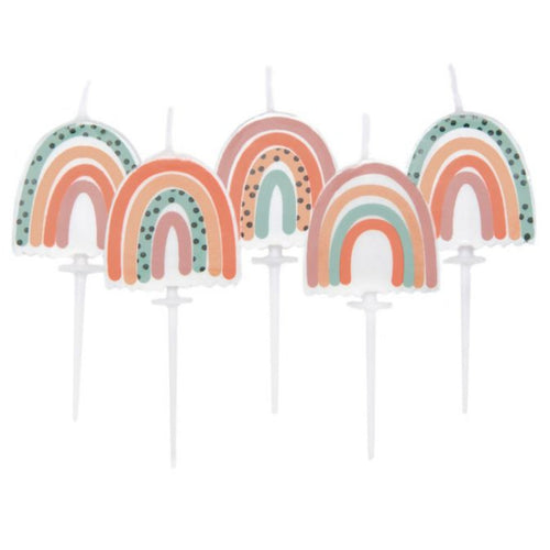2.6"/ 6.5cm RAINBOW PICK CANDLES (5 PACK)