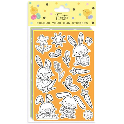 EASTER COLOUR-YOUR-OWN STICKERS SET (4 PACK)