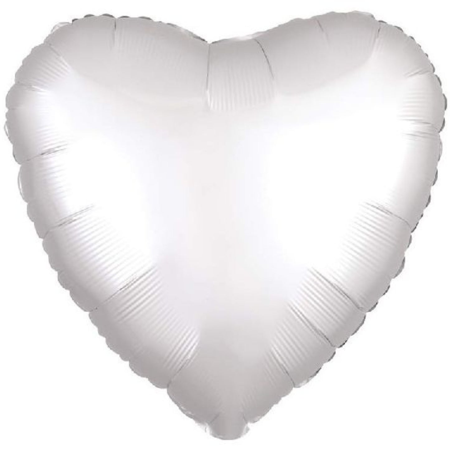 WHITE (SATIN LUXE) HEART (18"/ 46cm)