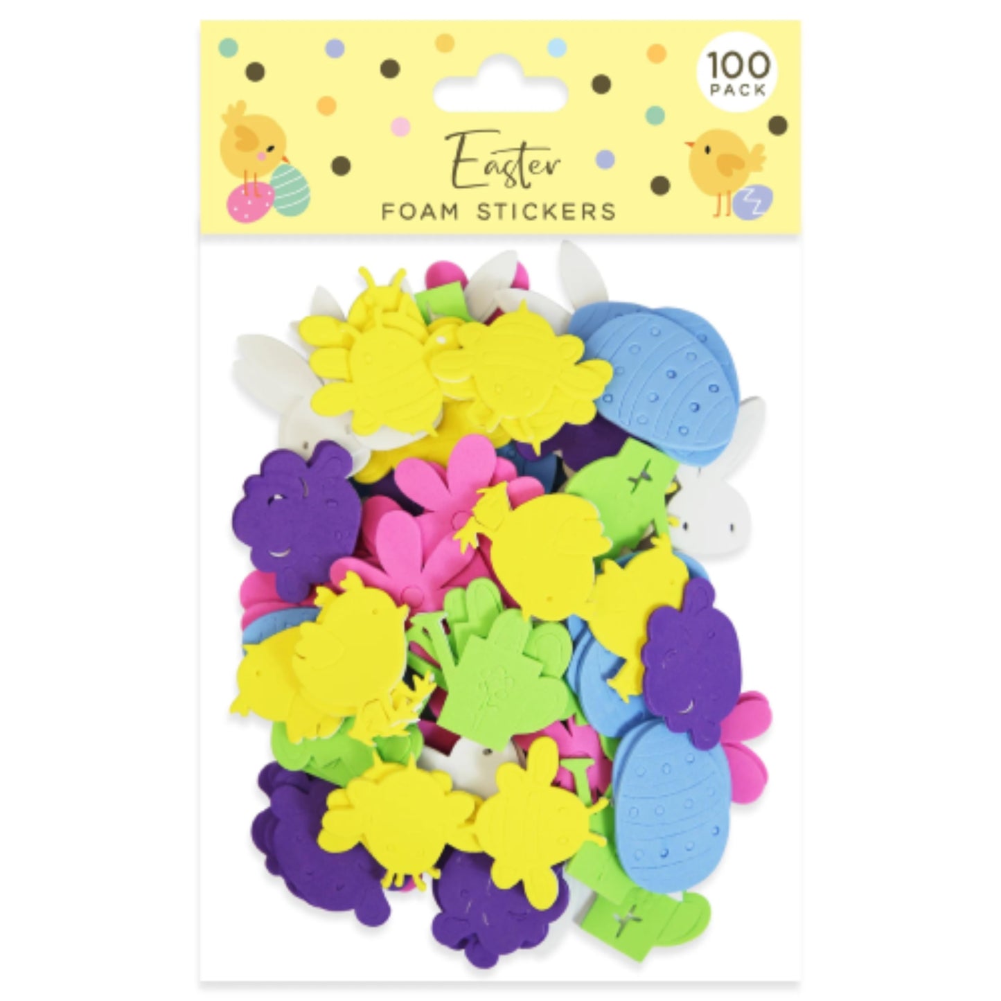 EASTER SHAPE FOAM STICKERS (100 PACK)