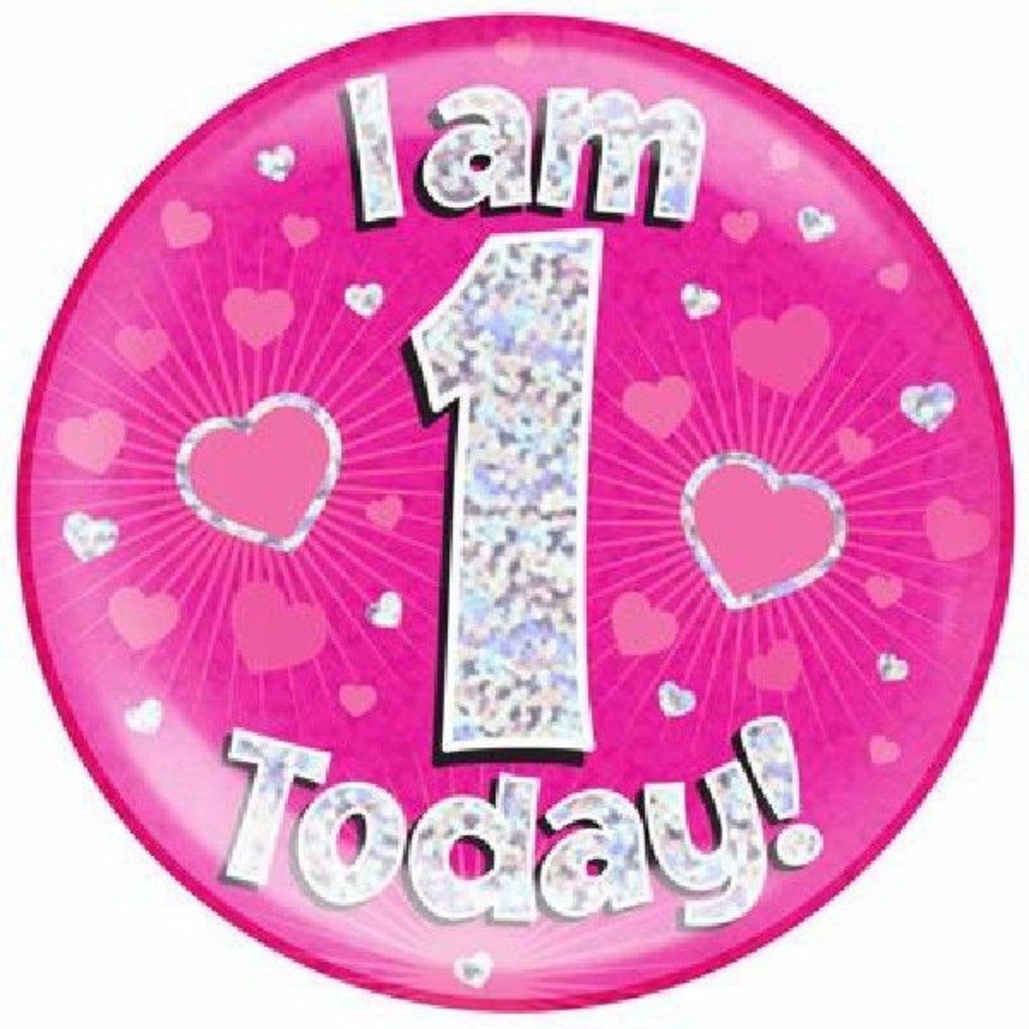 6"/ 14.5cm 1 TODAY PINK JUMBO BADGE