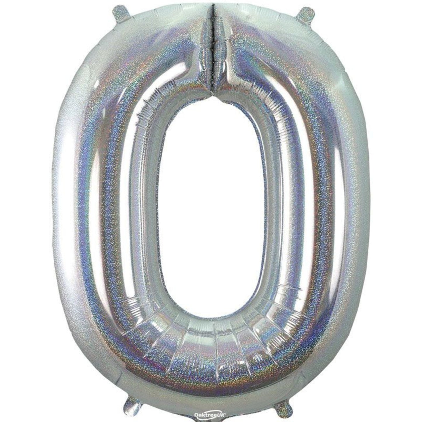 HOLOGRAPHIC SILVER '0' (34"/ 86cm)