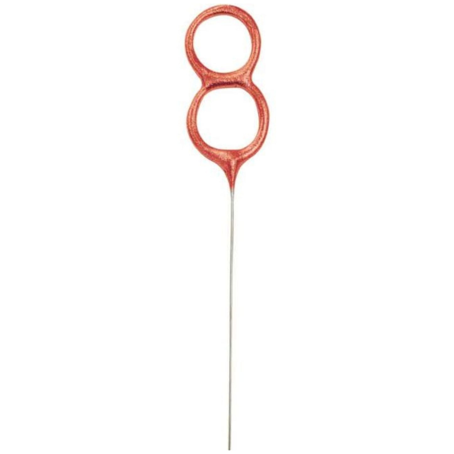 7"/ 18cm NUMERAL 8 ROSE GOLD GLITZ SPARKLER CANDLE