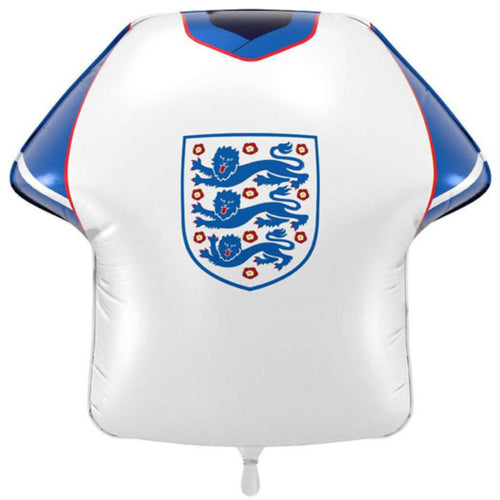 20"/ 51cm OFFICIAL ENGLAND THREE LIONS FOOTBALL SHIRT SUPERSHAPE FOIL BALLOOON