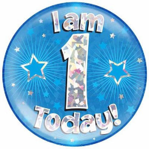 6"/ 14.5cm 1 TODAY BLUE JUMBO BADGE
