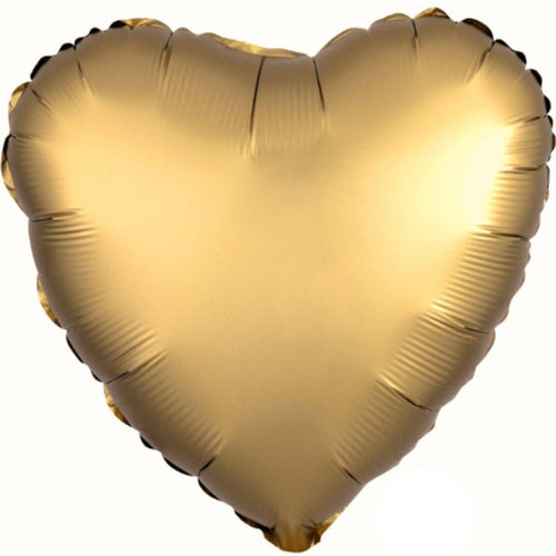 GOLD SATEEN (SATIN LUXE) HEART (18"/ 46cm)