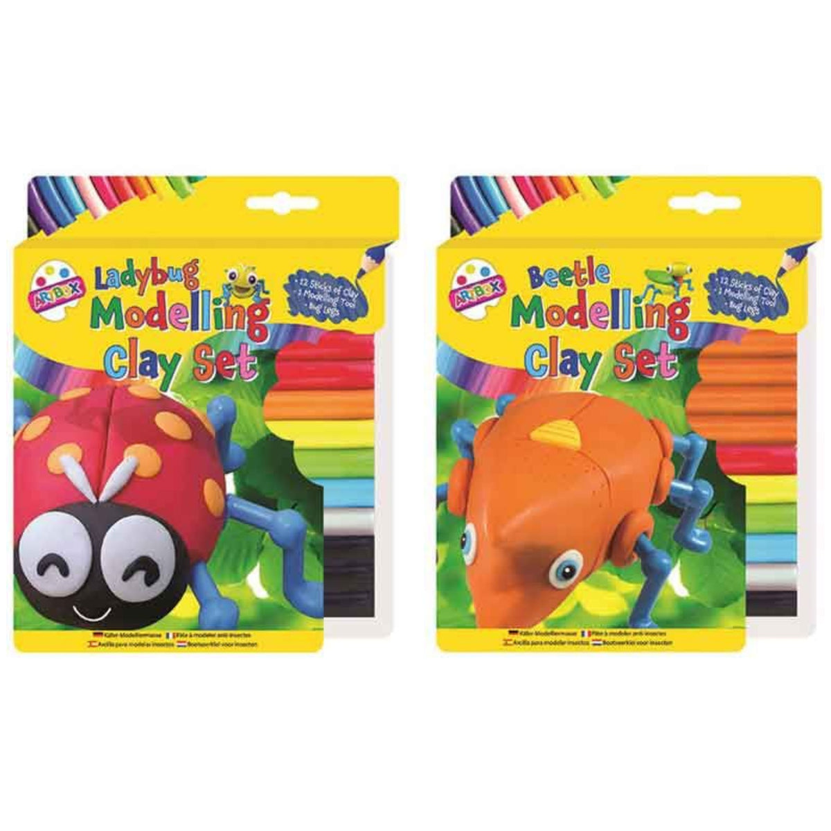 LADYBIRD OR  BEETLE MODELLING CLAY SET (1 PER PACK - 2 ASSORTED DESIGNS)