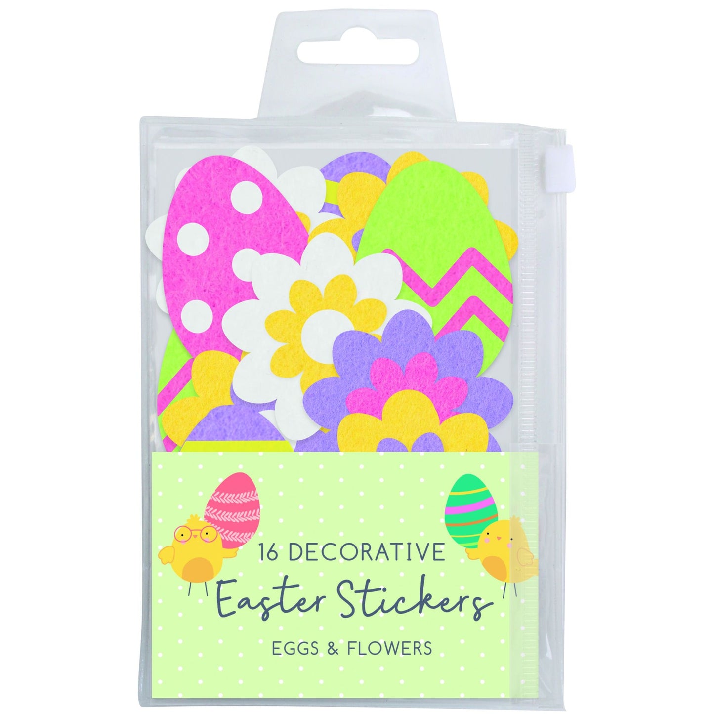 EGGS & FLOWERS EASTER BONNET STICKERS (16 PACK)