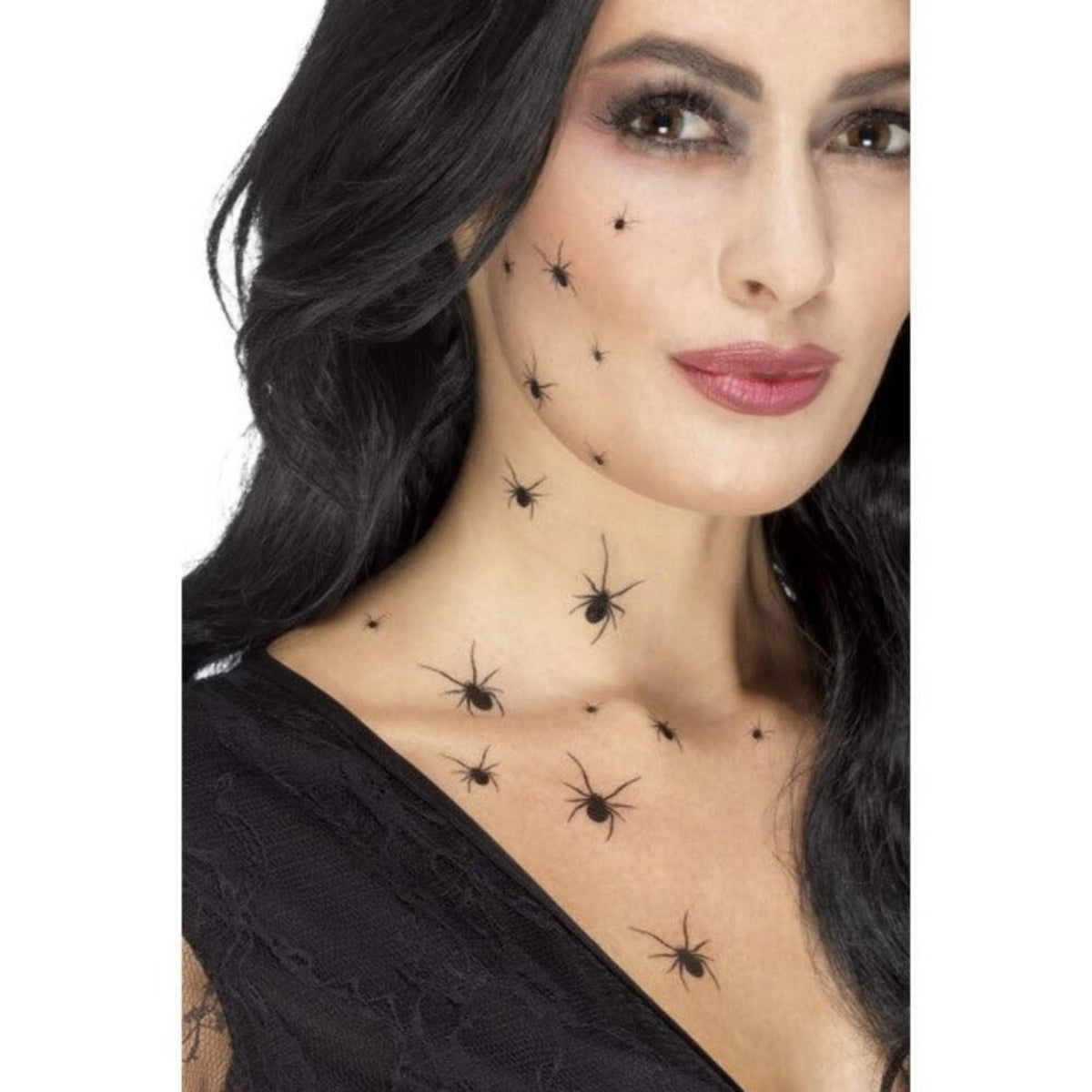 CRAWLING SPIDER TATTOOS (2 SHEETS PER PACK, 16 TATTOOS PER SHEET)