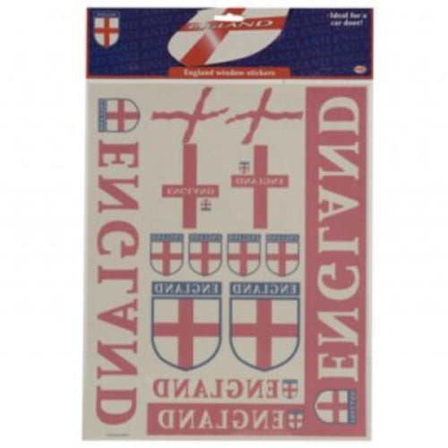 ENGLAND SELF ADHESIVE CAR WINDOW STICKERS (14 PACK)