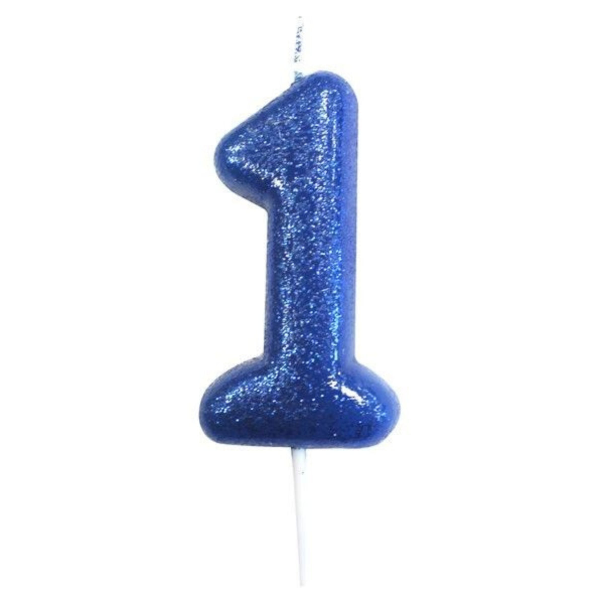 2.8"/ 7cm BLUE NO. 1 GLITTER PICK CANDLE