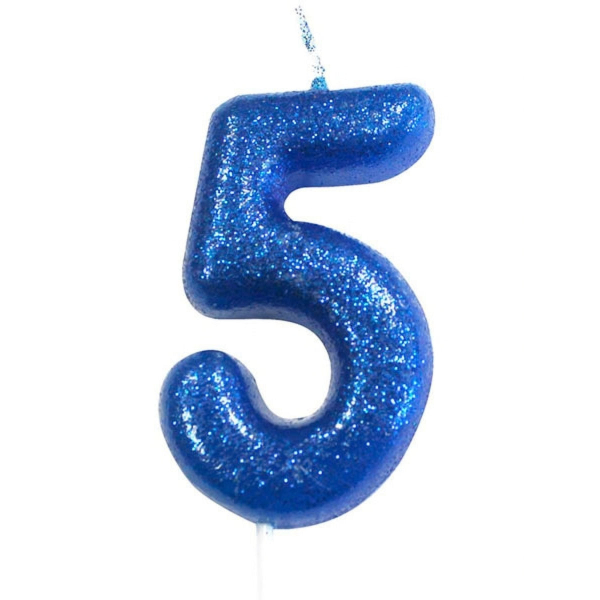 2.8"/ 7cm BLUE NO. 5 GLITTER PICK CANDLE