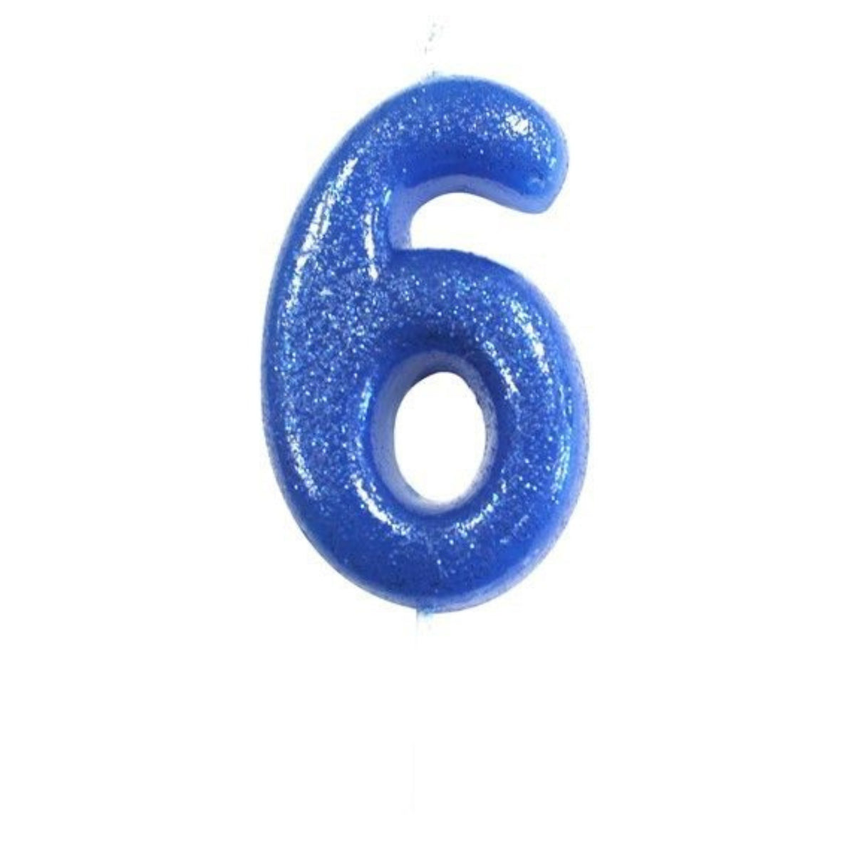2.8"/ 7cm BLUE NO. 6 GLITTER PICK CANDLE