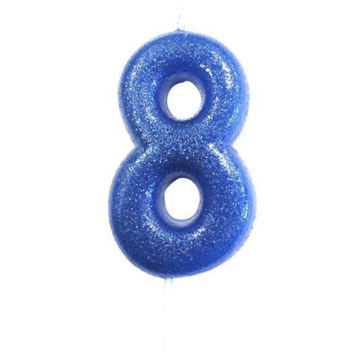 2.8"/ 7cm BLUE NO. 8 GLITTER PICK CANDLE