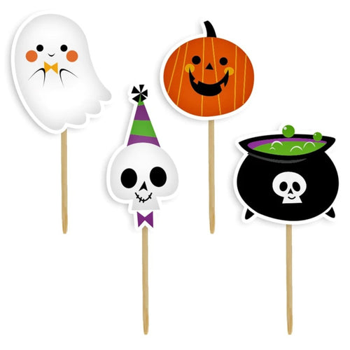 HALLOWEEN CUPCAKE FOOD PICK TOPPERS (12 PACK)