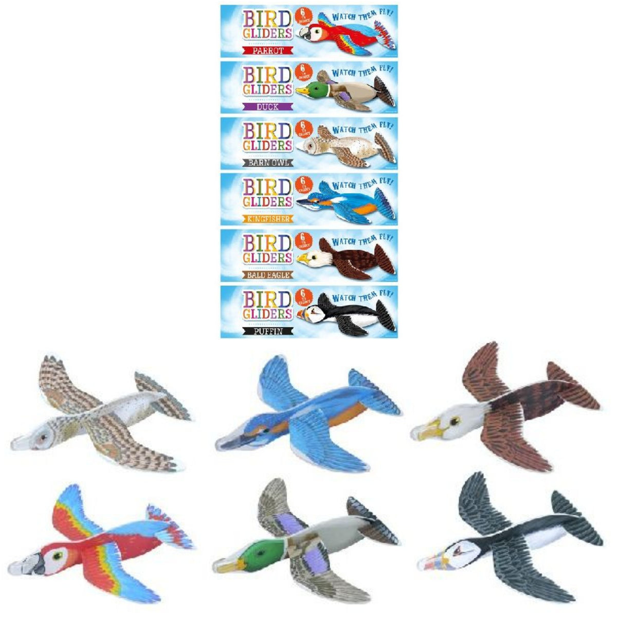 BIRD GLIDER (17cm - 6 ASSORTED DESIGNS)