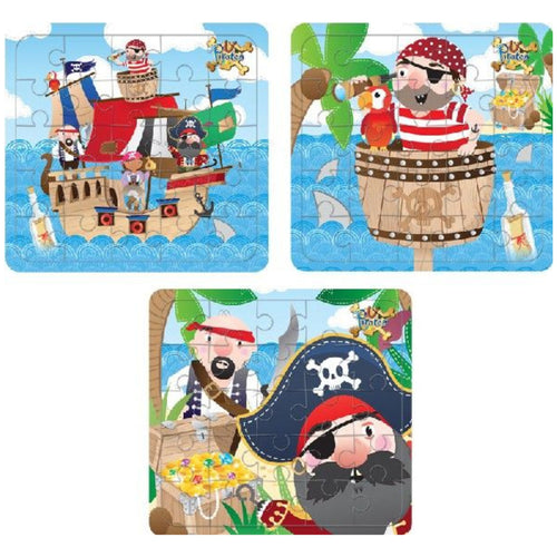 PIRATE PUZZLE (13cm - 3 ASSORTED DESIGNS)