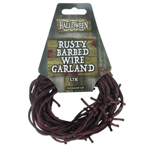 RUSTY BARBED WIRE GARLAND (3.7m)