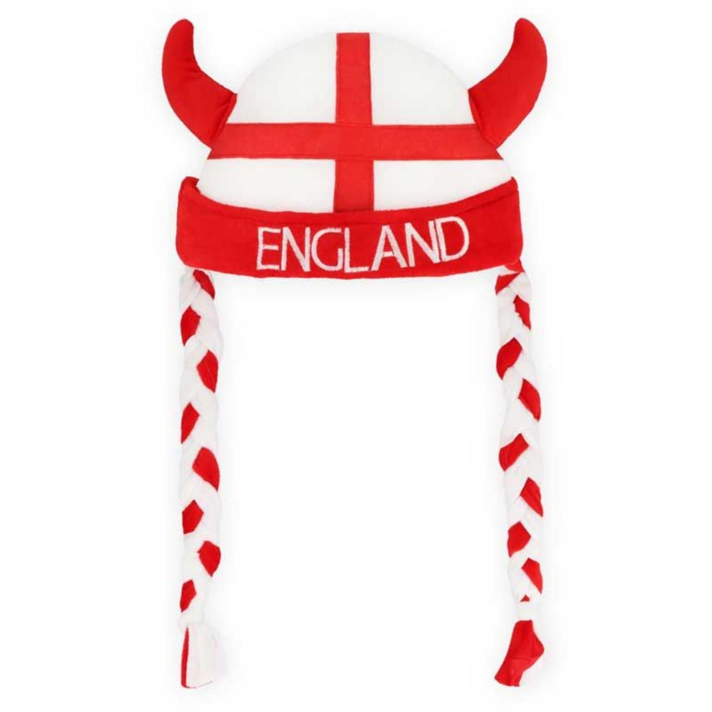 ADULT ST GEORGE VIKING HAT WITH PLAITS